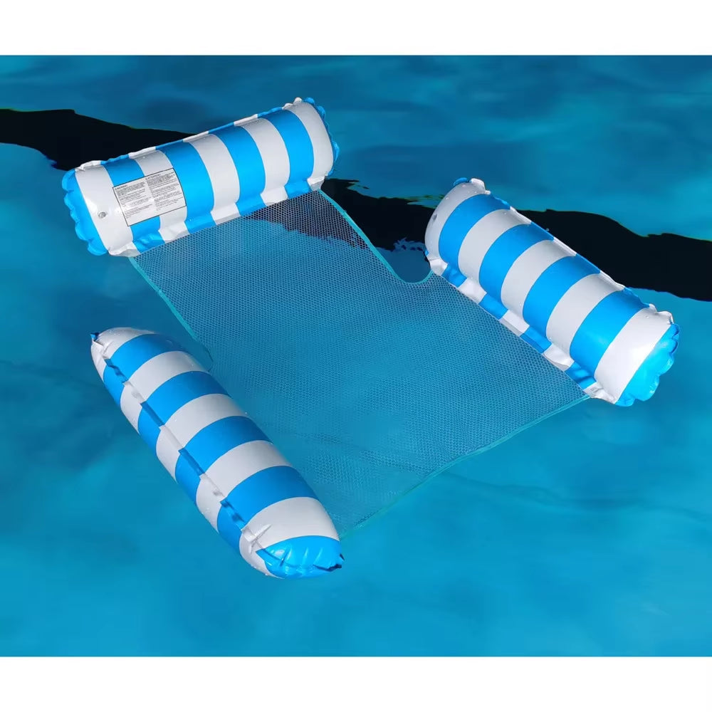 Summer Inflatable Foldable Floating Row Swimming Pool Water Hammock Air Mattresses Bed Beach Pool Toy Water Lounge Chair