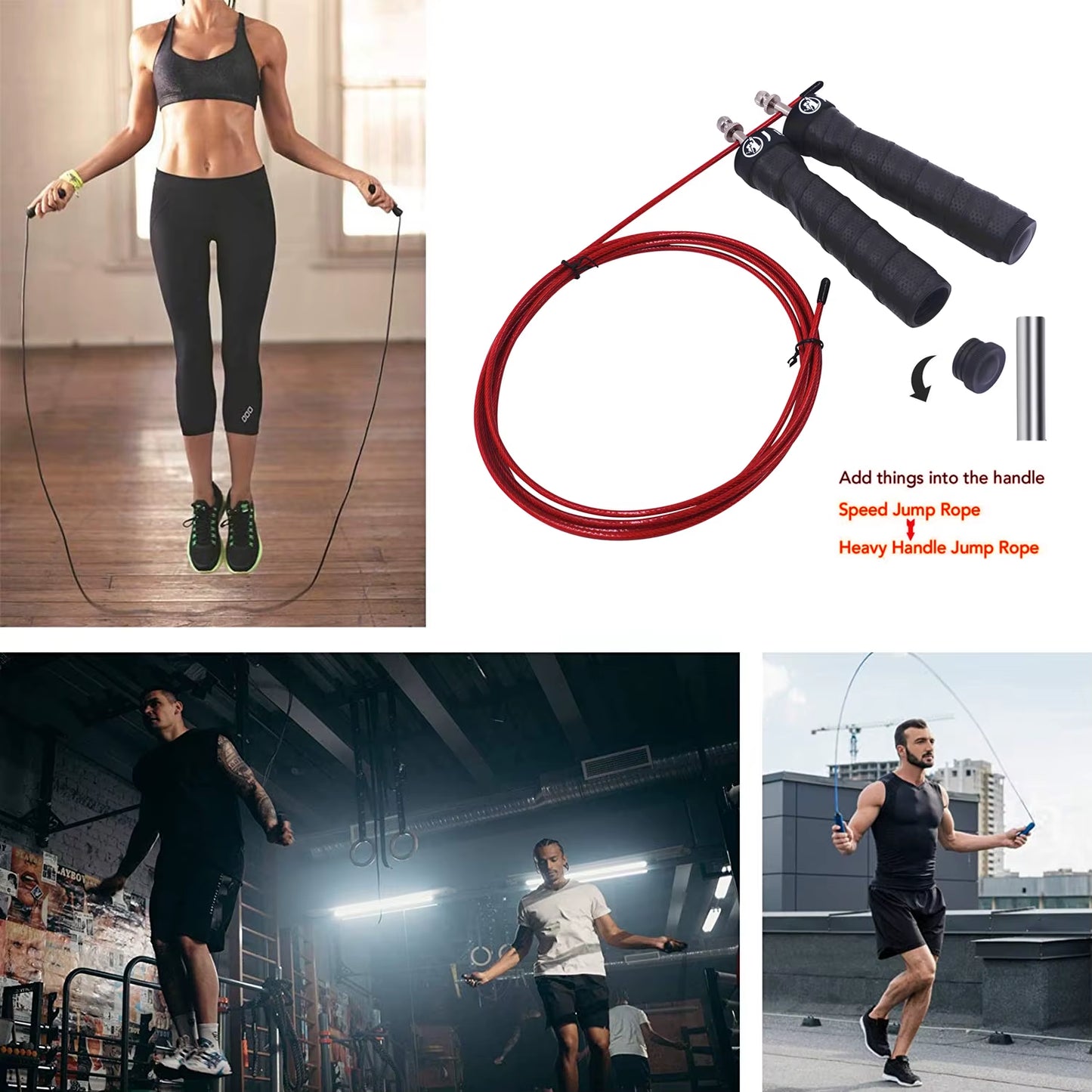 Speed Jump Rope Crossfit Skakanka Skipping Rope for MMA Boxing Jumping Training Lose Weight Fitness Home Gym Workout Equipment