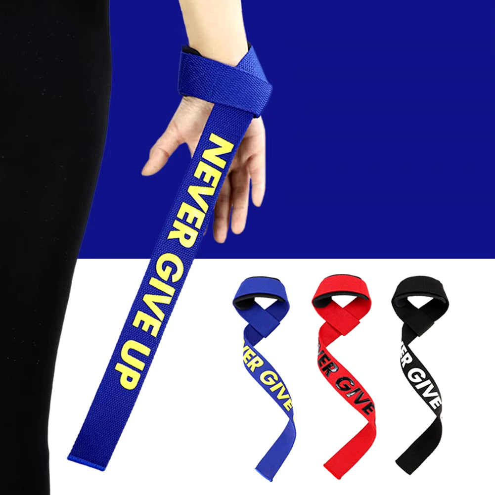 1 Pair Weight Lifting Belt Gym Fitness Weight Lifting Hand Grip Straps Dumbbell Wrist Support Band