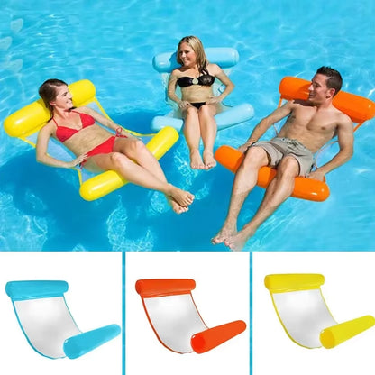 Summer Inflatable Foldable Floating Row Swimming Pool Water Hammock Air Mattresses Bed Beach Pool Toy Water Lounge Chair